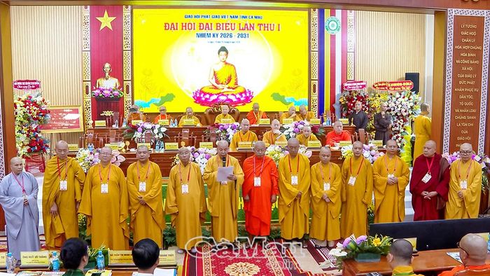  Ban Trị sự Giáo hội Phật giáo Việt Nam tỉnh Cà Mau khóa I, nhiệm kỳ 2026-2031 ra mắt Đại hội và phát biểu nhận nhiệm vụ.