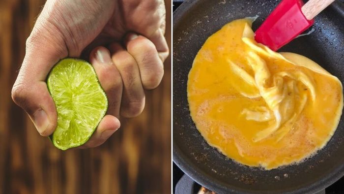 Thêm vài giọt chanh sẽ giúp trứng mềm và thơm hơn