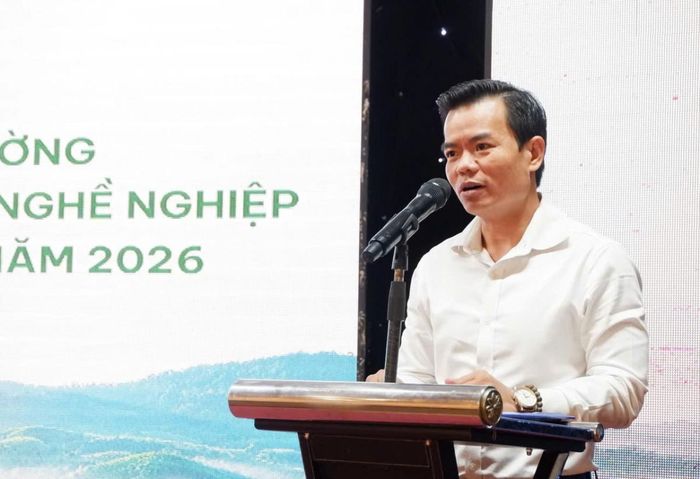 Ông Nguyễn Thái Hòa, Phó Giám đốc Sở Nông nghiệp và Môi trường tỉnh Đắk Lắk phát biểu chào mừng Hội nghị.