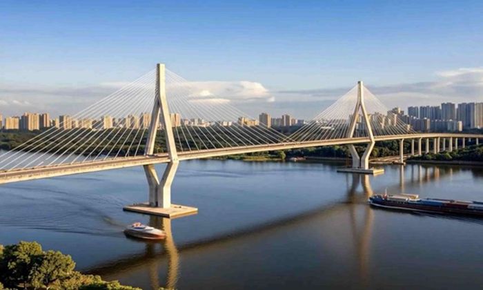 Cầu Phú Mỹ 2 là dự án trọng điểm nối khu Nam TP.HCM với Nhơn Trạch và sân bay Long Thành - Đồng Nai.