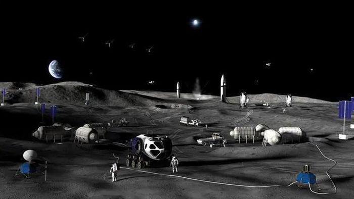 Hình ảnh minh họa ý tưởng nghệ thuật cho Giai đoạn 3 của Căn cứ Mặt Trăng của NASA. (Nguồn: NASA)
