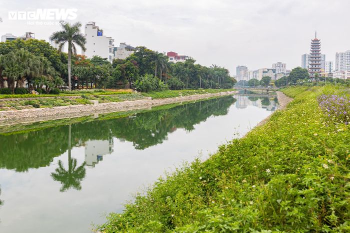 Trong khi các công trình bổ cập nước đang tăng tốc về đích, diện mạo sông Tô Lịch cũng có nhiều thay đổi so với trước đây. Đoạn sông từ khu vực Hoàng Quốc Việt đến đập dâng cầu Quang xuất hiện màu nước xanh hơn, mùi hôi giảm đáng kể.