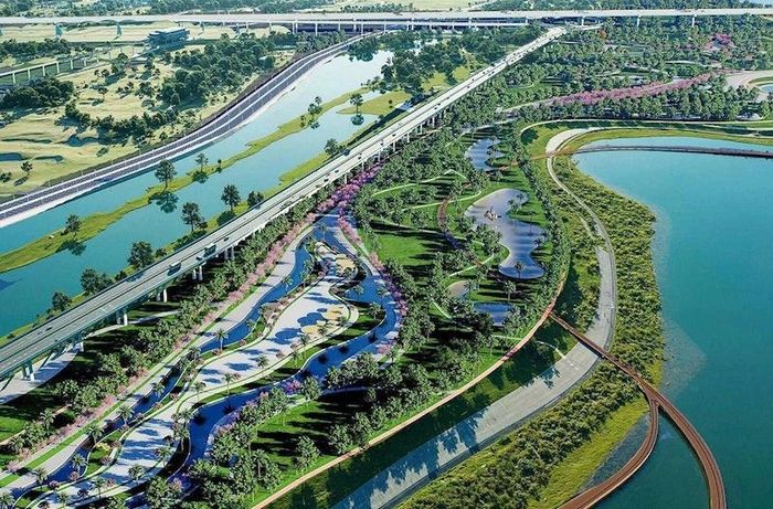 Hà Nội ưu tiên 17 lĩnh vực thu hút đầu tư chiến lược để kích hoạt tăng trưởng mới. Ảnh minh họa: Phối cảnh Trục Đại lộ cảnh quan Sông Hồng