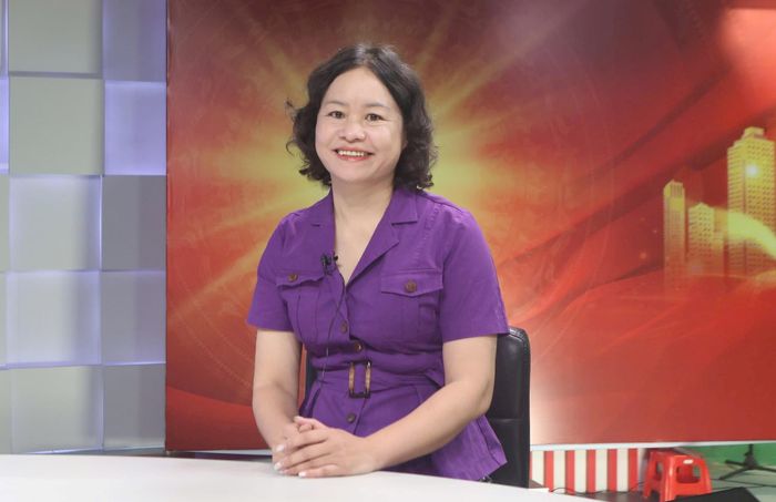 TS Phạm Thị Lan Anh, Trưởng phòng Quản lý Di sản, Sở Văn hóa và Thể thao Hà Nội trao đổi tại Chương trình. Ảnh: Thanh Hải