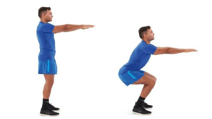 Squat không dùng tạ có thể làm tăng lưu lượng máu khắp cơ thể.