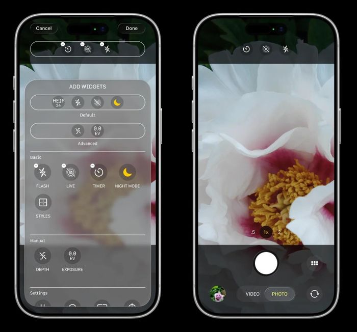  Giao diện camera với khả năng tùy biến cao hơn trên iOS 27. Ảnh: Bloomberg. 