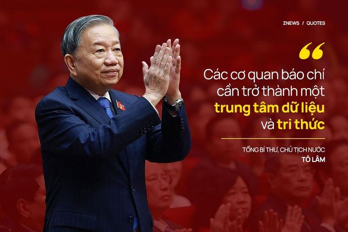  Tổng Bí thư, Chủ tịch nước mong các cơ quan báo chí và mỗi nhà báo sẽ biến truyền thống cách mạng thành động lực cho đổi mới. "Các cơ quan báo chí cần trở thành một tòa soạn số hiện đại, một trung tâm dữ liệu và tri thức, một địa chỉ tin cậy của nhân dân", Tổng Bí thư, Chủ tịch nước Tô Lâm nêu định hướng mới cho báo chí Việt Nam trong thời đại số.
