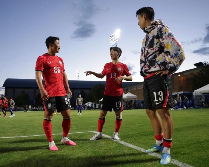  Thiết kế còn lồng ghép biểu tượng hổ, hình ảnh gắn liền với biệt danh “Tigers of Asia” của tuyển Hàn Quốc. Dấu swoosh của Nike được xử lý trong bố cục, gợi cảm giác như hàm răng hổ đang bao quanh bông hoa cúc. Ảnh: @thekfa.