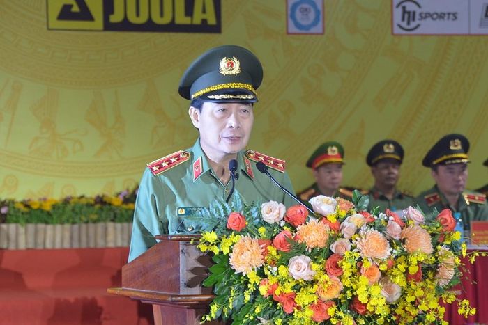 Thượng tướng Lê Quốc Hùng, Thứ trưởng Bộ Công an dự và phát biểu khai mạc Hội thao