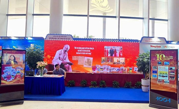 Gian hàng của Liên chi hội Nhà báo Bộ VHTTDL tại Hội Báo toàn quốc 2026