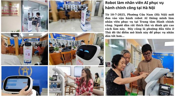 Bộ ảnh “Robot làm nhân viên AI phục vụ hành chính công tại Hà Nội”