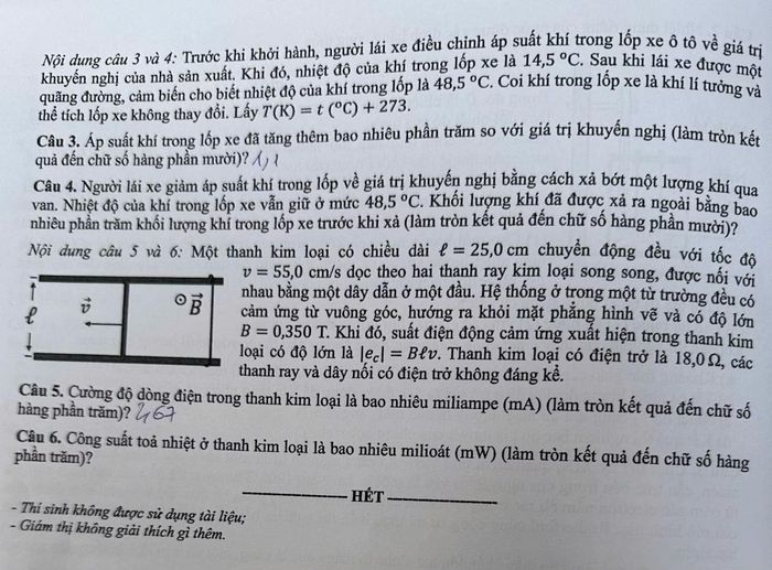 Đề thi môn Vật Lí, kỳ thi tốt nghiệp THPT 2026. Nguồn Báo Giáo dục và Thời đại