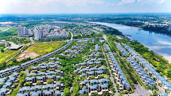 Một dự án đô thị ven sông Đồng Nai ở Cù lao Đại Phước thuộc xã Đại Phước, thành phố Đồng Nai.