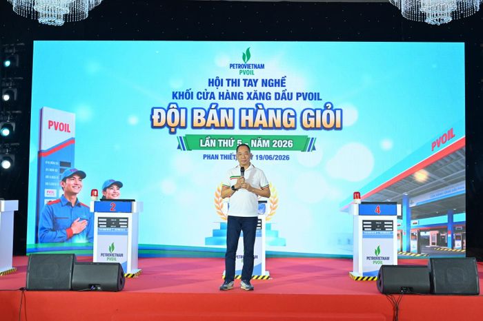 Ông Cao Hoài Dương - Phó Tổng Giám đốc Petrovietnam phát biểu tại Hội thi