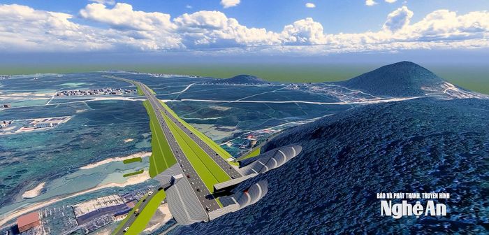 Phối cảnh đường bộ cao tốc Vinh - Thanh Thủy. Ảnh: Thành Duy