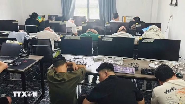Các đối tượng trong vụ án. (Ảnh: TTXVN phát)