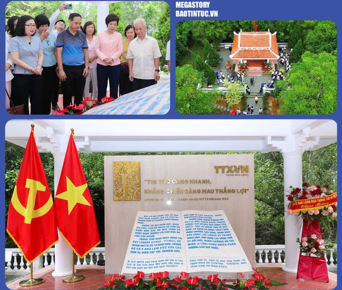 Khu di tích Việt Nam Thông tấn xã tại xã Tân Trào, tỉnh Tuyên Quang, là nơi đặt trụ sở Việt Nam Thông tấn xã giai đoạn 1952-1954