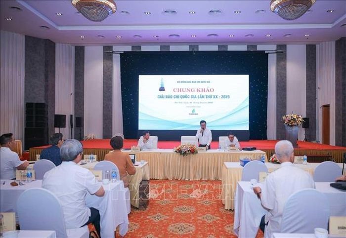 Quang cảnh lễ bế mạc chấm Chung khảo Giải báo chí Quốc gia lần thứ 20. Ảnh: Hoàng Hiếu/TTXVN
