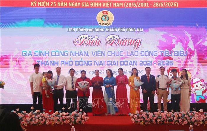 5 gia đình công nhân, viên chức, lao động ở Đồng Nai được biểu dương toàn quốc giai đoạn 2021 - 2026.