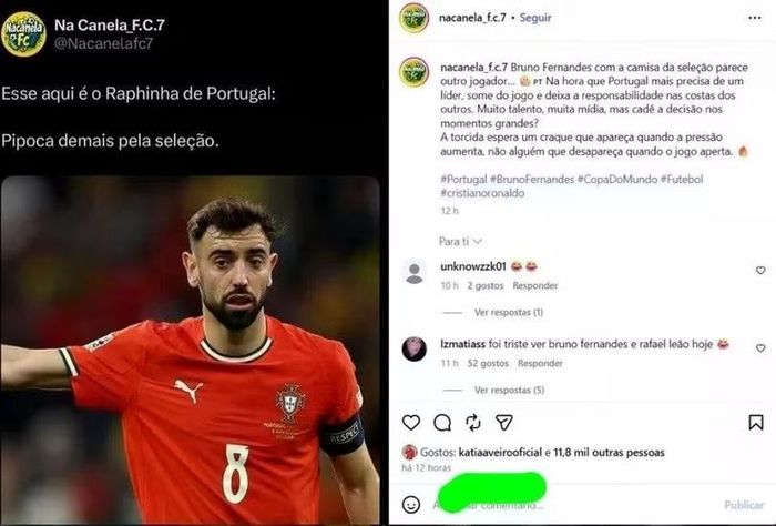 Bruno Fernandes bị tấn công trên mạng chỉ vì "like" phát biểu của Joao Neves. Ảnh: Ifeng.