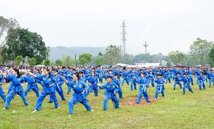 Vovinam là môn thể thao phát triển mạnh ở xã Minh Sơn.