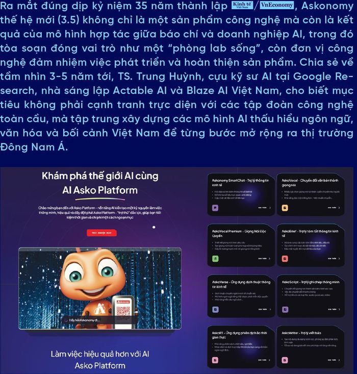 Nhìn lại hành trình từ một chatbot hỏi đáp thông tin kinh tế đến Askonomy ngày nay, đâu là những bước ngoặt quan trọng nhất giúp nền tảng này phát triển thành một hệ sinh thái AI thế hệ mới dành cho doanh nghiệp?
