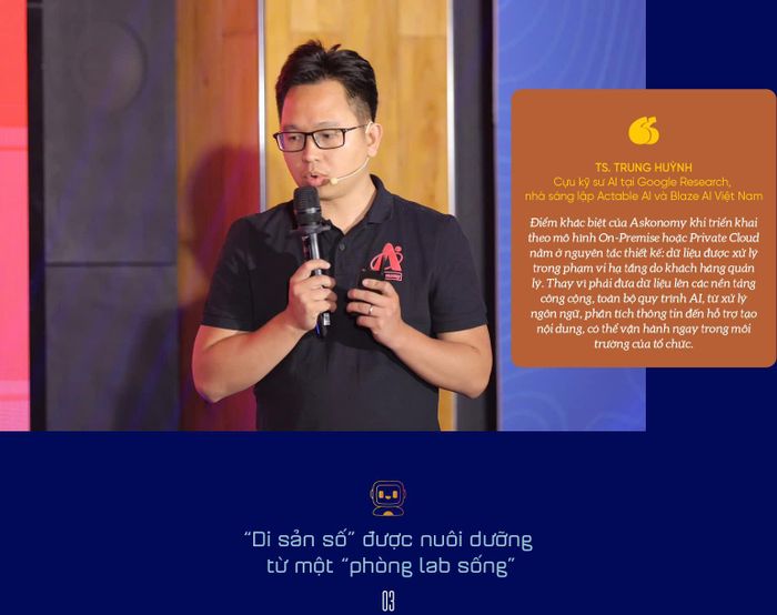 Askonomy thế hệ mới ra mắt đúng dịp kỷ niệm 35 năm thành lập VnEconomy. Dưới góc độ đối tác công nghệ, anh đánh giá như thế nào về sự hợp tác giữa một cơ quan báo chí và một doanh nghiệp AI trong quá trình phát triển sản phẩm? Theo anh, mô hình này có thể mang lại những giá trị gì cho quá trình chuyển đổi số của ngành báo chí và các tổ chức tại Việt Nam?