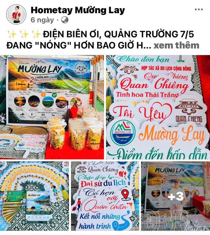 Trang Facebook của chị Lù Thị Toản chia sẻ nét văn hóa dân tộc Thái và các điểm đến hấp dẫn ở phường Mường Lay nói riêng và tỉnh Điện Biên nói chung.