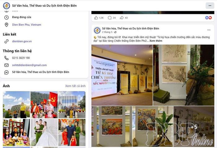 Thời gian qua, fanpage của Sở Văn hóa, Thể thao và Du lịch Điện Biên thường xuyên sản xuất, chia sẻ các nội dung quảng bá về văn hóa, du lịch, đất, người Điện Biên thu hút đông đảo người xem.