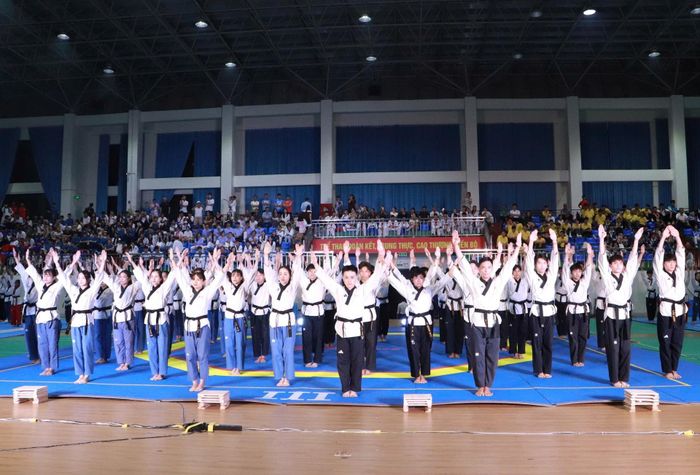 Chương trình biểu diễn công phá đặc sắc của các vận động viên Đội tuyển Taekwondo Quốc gia Việt Nam.