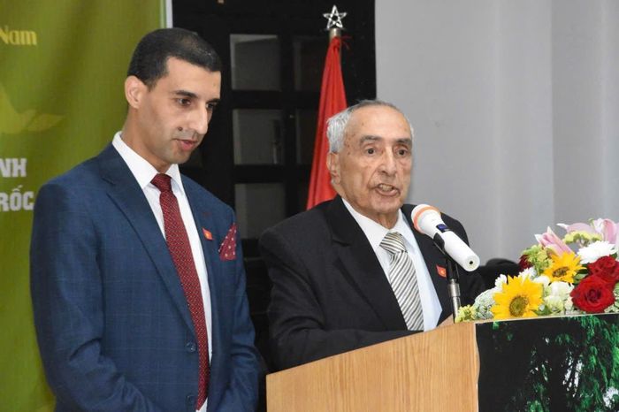 Ông Mustapha El Ktiri, Cao ủy Cơ quan Cao ủy Cựu Kháng chiến và Cựu thành viên Quân đội Giải phóng Maroc phát biểu chào mừng. Ảnh: PCT