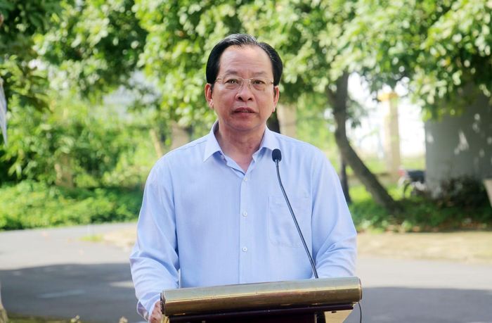 Đồng chí Vương Quốc Nam, Phó Chủ tịch UBND TP Cần Thơ phát biểu tại buổi diễn tập.