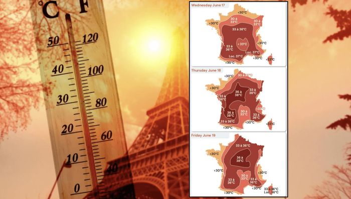 Một đợt nắng nóng nghiêm trọng đang bao trùm châu Âu. Ảnh: Météo-France