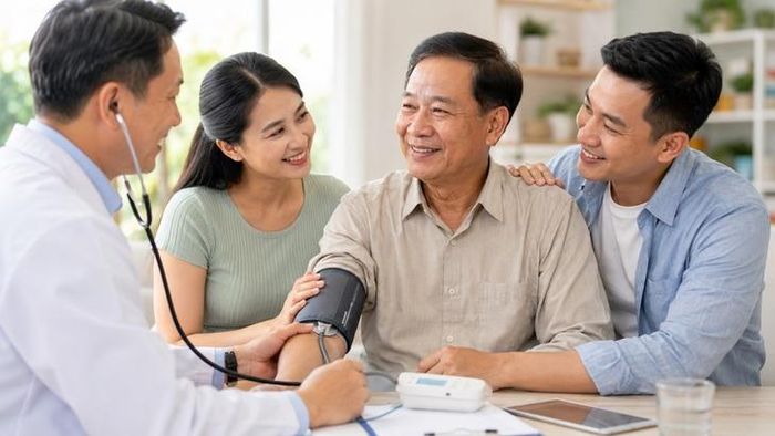 Một buổi kiểm tra sức khỏe định kỳ có thể là món quà thiết thực, giúp người cha phát hiện sớm nguy cơ tim mạch và sống khỏe hơn bên gia đình