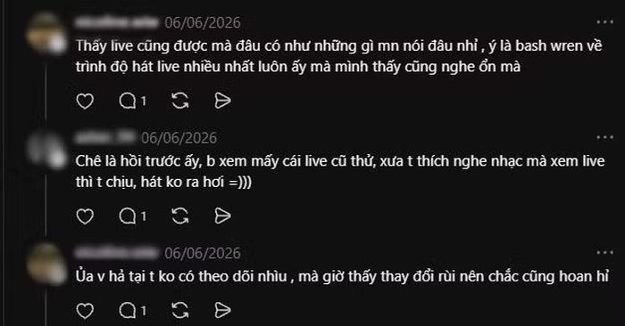 Wren Evans nhận được đánh giá tích cực ở vòng Live Stage 1.