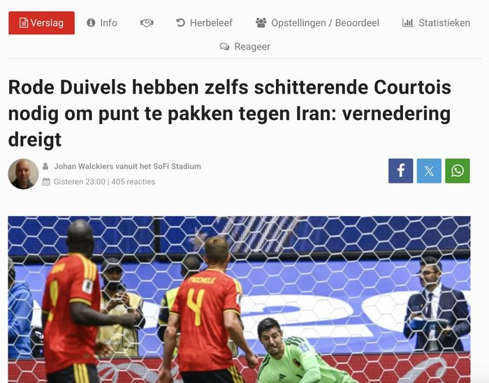 Tờ Voetbalkrant không ngần ngại chỉ trích đội nhà.