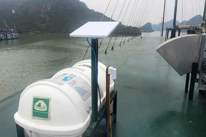  Một chủ tàu tại Hải Phòng bị xử phạt 70 triệu đồng vì lắp đặt và sử dụng thiết bị Starlink trái phép vào tháng 4 vừa qua. Ảnh: Cục Tần số vô tuyến điện. 