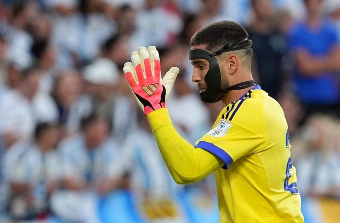 Luca Zidane nhận 3 bàn thua trước Argentina trong ngày ra mắt World Cup 2026. Ảnh: Reuters.