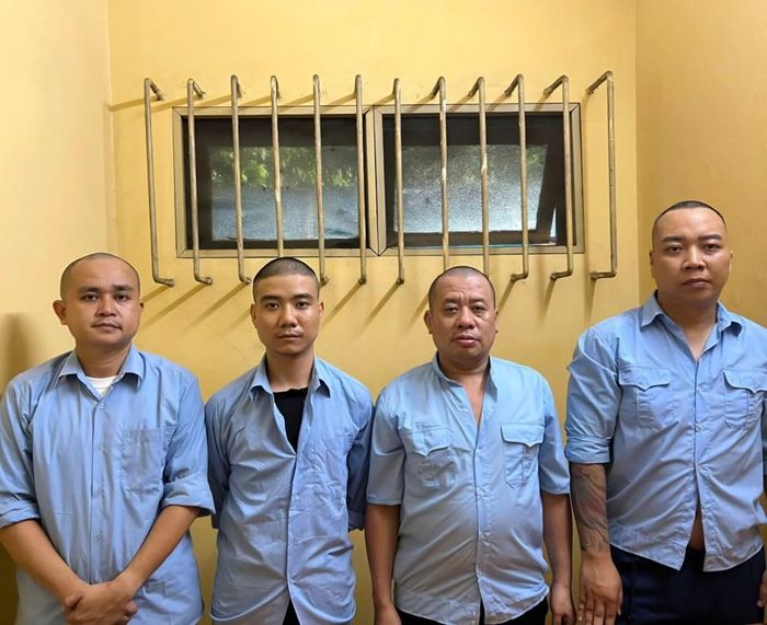 Các đối tượng bị bắt giữ. Ảnh: Công an TP. Hà Nội