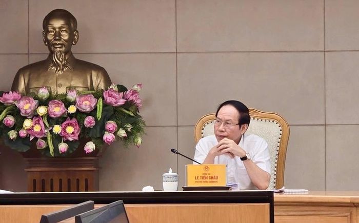 Phó Thủ tướng Chính phủ Lê Tiến Châu chủ trì cuộc họp rà soát các nội dung của Dự án Luật Luật sư (sửa đổi) - Ảnh: VGP/Thu Trang