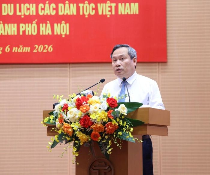 Chủ tịch UBND TP. Hà Nội Vũ Đại Thắng phát biểu tại Lễ tiếp nhận - Ảnh: VGP/Thu Giang