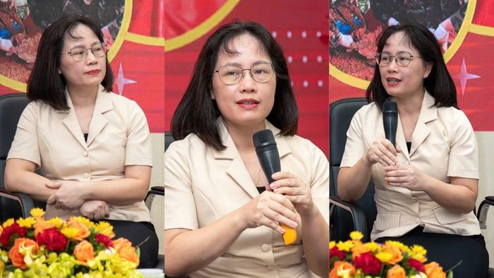 Phó Cục trưởng Cục Người có công (Bộ Nội vụ) Vũ Ngọc Thủy chia sẻ tại tọa đàm "Tìm kiếm, quy tập và xác định danh tính hài cốt liệt sĩ - Mệnh lệnh từ trái tim”của Báo Nhân Dân. (Ảnh MINH DUY)