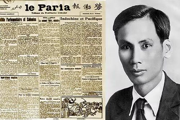 Chủ tịch Hồ Chí Minh với Báo Người cùng khổ (Le Paria). Ảnh: Tư liệu