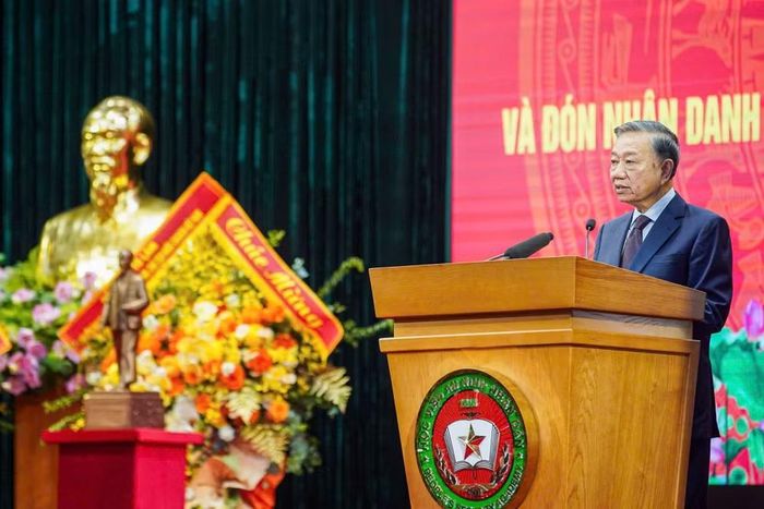 Tổng Bí thư, Chủ tịch nước Tô Lâm phát biểu tại buổi lễ. (Ảnh: MINH CHÍNH)