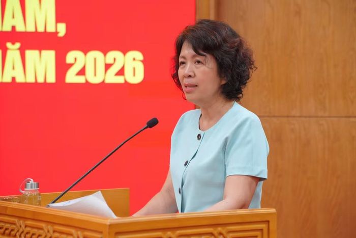 Đồng chí Nguyễn Thị Hoàng Vân kết luận tại hội nghị.