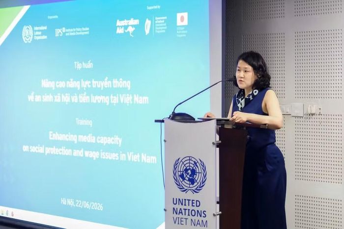 Giám đốc Văn phòng Tổ chức Lao động quốc tế (ILO) tại Việt Nam Sinwon Park phát biểu khai mạc chương trình.