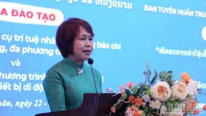 Phó Cục trưởng Cục Báo chí Đặng Thị Phương Thảo. (Ảnh: DUY TOÀN)