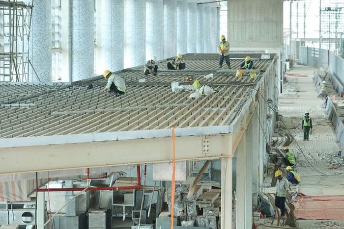 Một số hình ảnh thi công bên trong nhà ga sân bay Long Thành