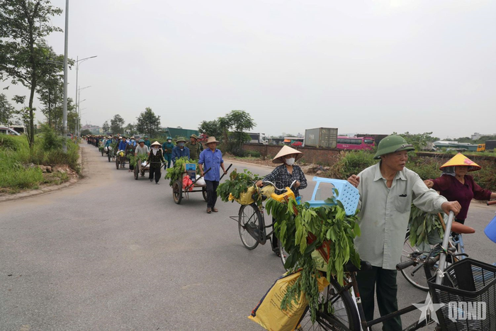 Nhân dân phường Từ Sơn sơ tán.