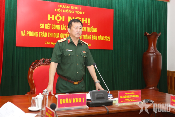 Trung tướng La Công Phương phát biểu.